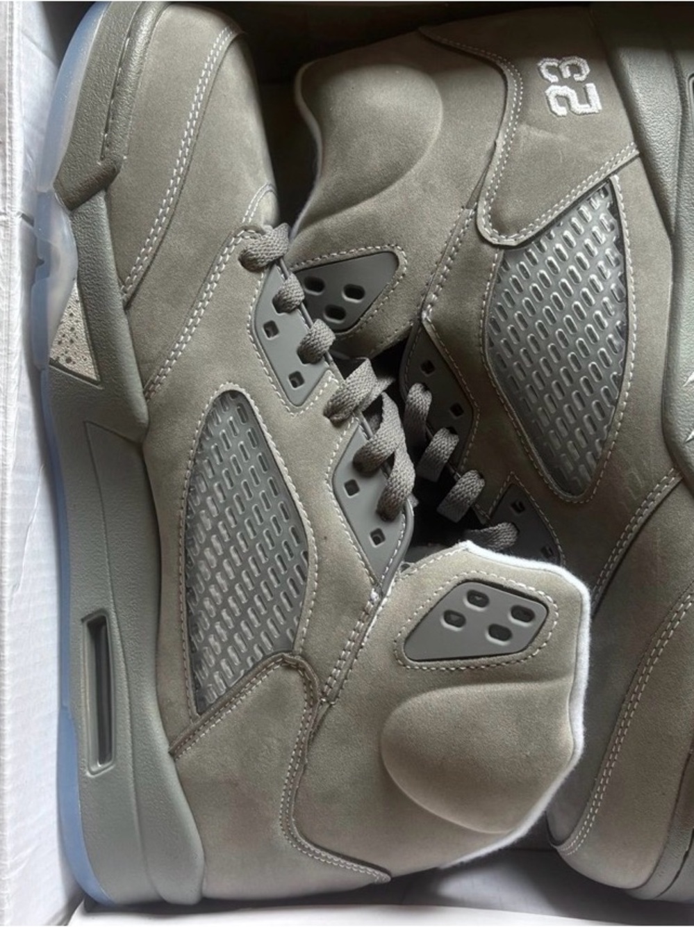 Jordan Men’s Suede Sneakers - Olive/Gray